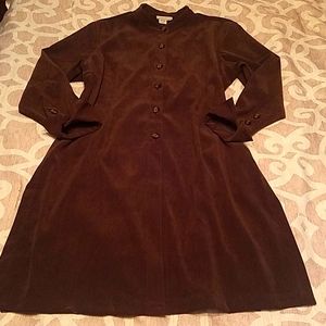 Coldwater Creek PL Brown Microfiber Duster